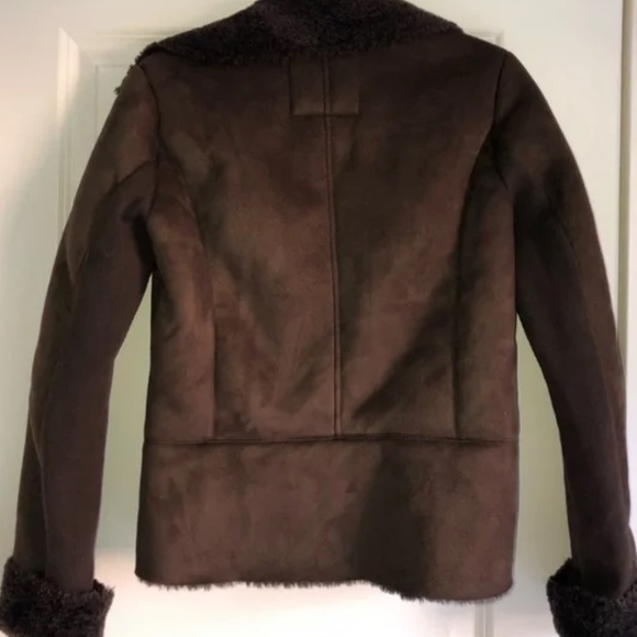 Brown Faux Suede Coat - Picture 2 of 2
